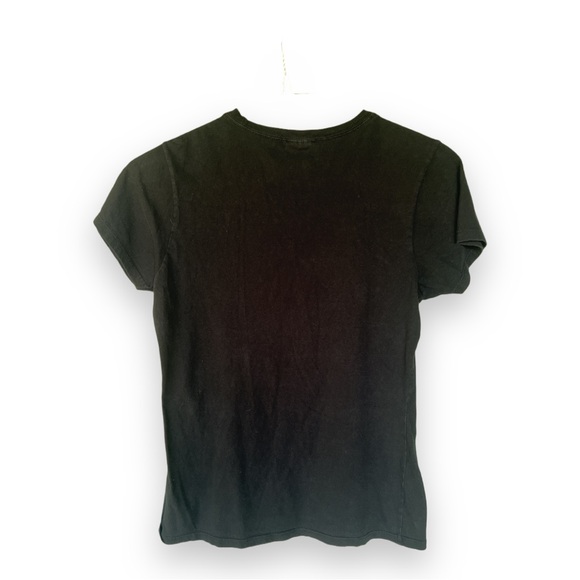 Black Graphic Tee with White Text - Picture 2 of 3